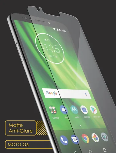 Vista 7 de MagGlass Protector de pantalla de vidrio templado para Moto G6, antirreflejos (mate XM90), resistente a arañazos y huellas dactilares