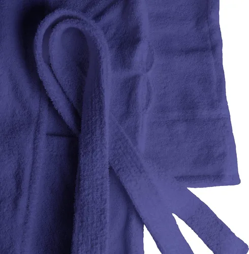 Vista 8 de Superior Traditional Premium Turkish Cotton Lightweight Long Bathrobe with Pockets Bath Robes, Men's Small-Medium, Navy Blue