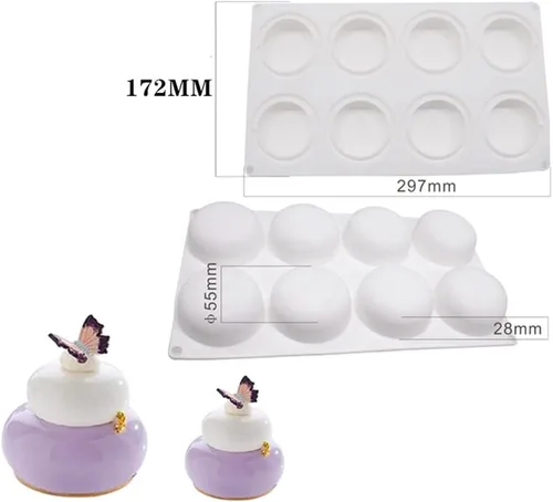 Vista 3 de mostsom Molde de silicona para galletas oreo redondas de chocolate, molde de silicona de grado alimenticio antiadherente para galletas, oreos
