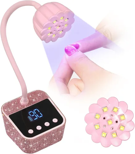 Vista 16 de Lámpara de uñas LED UV, mini luz UV para esmalte de uñas de gel, secador de uñas LED recargable, secado rápido, lámpara de uñas UV para el hogar