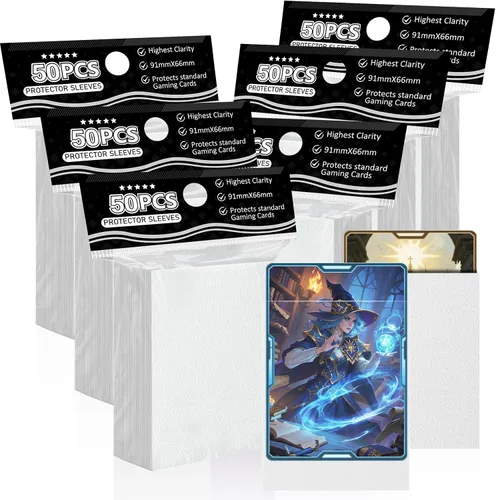 Vista 20 de 1000 unidades de fundas para cartas coleccionables TiopLior, funda mate perfecta para MTG, protector suave para cartas deportivas, funda estándar
