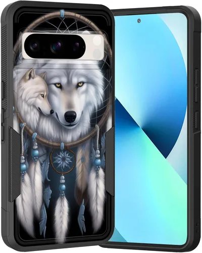 Vista 78 de Funda para Pixel 6A, Híbrida de Doble Capa de Servicio Pesado Resistente a Prueba de Golpes PC Duro + Funda Protectora de Silicona Suave para Google