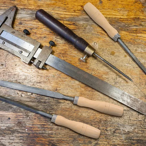 Vista 9 de DOITOOL 10 piezas de mango de madera de 4 pulgadas con collares de metal fuertes, mango de archivo de metal, mango de archivo de taladro de mano