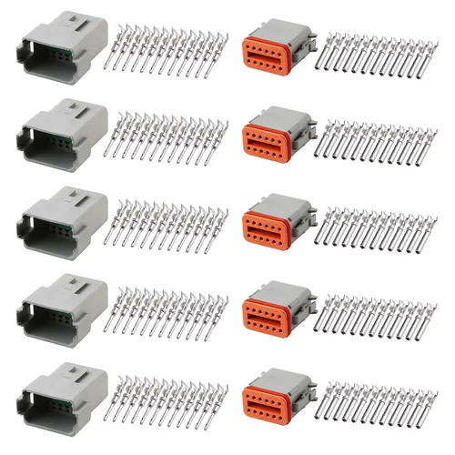 Vista 8 de Kit de conectores a granel DT, conectores de 2P, 3P, 4P, 6P, 8P y 12P, conector de cable impermeable DT de 12 pares, kit de conector de enchufe