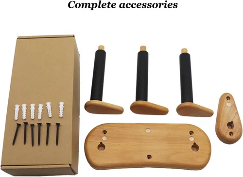Vista 3 de Soporte de pared para guitarra con soporte para púas, colgadores de pared