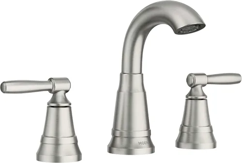 Vista 9 de Moen Halle 84972C - Grifo de baño tradicional cromado con montaje de drenaje para aplicaciones de 3 agujeros, 84972C