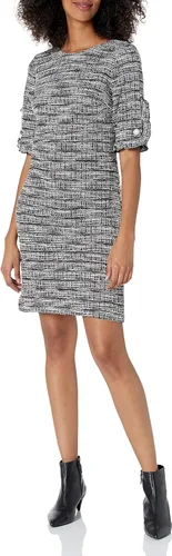 Vista 4 de Karl Lagerfeld Paris - Vestido de crepé con mangas y volantes para mujer Canal