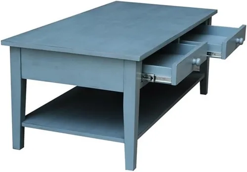 Vista 9 de IC INTERNATIONAL CONCEPTS Mesa de centro de madera azul Spencer