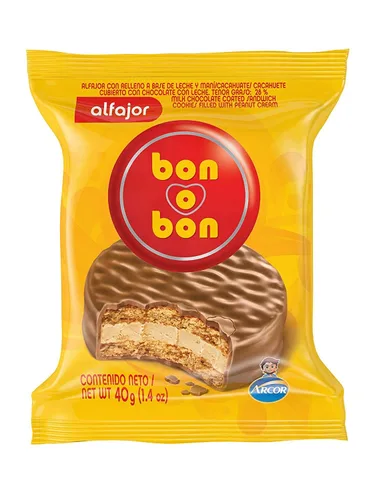 Vista 2 de ALFAJOR CON MANTECA DE MANÍ Y CHOCOLATE CON LECHE, 40 G / 2.1 OZ (PACK DE 12)