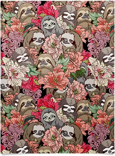 Vista 10 de Society6 Huebucket - Póster de yoga de bulldog inglés, 18 x 24 pulgadas, color azul Bulldog Inglés Yoga