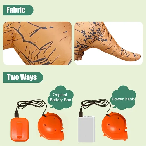 Vista 5 de GOSEN Disfraz inflable para adultos disfraz inflable de dinosaurio de Halloween para adultos disfraces inflados para hombres y mujeres