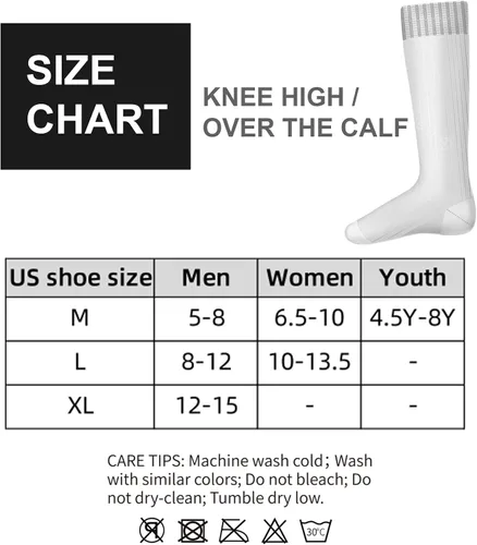 Vista 3 de Calcetines altos hasta la rodilla con la bandera americana, patrióticos por encima de la pantorrilla, para béisbol, fútbol, sóftbol y fútbol