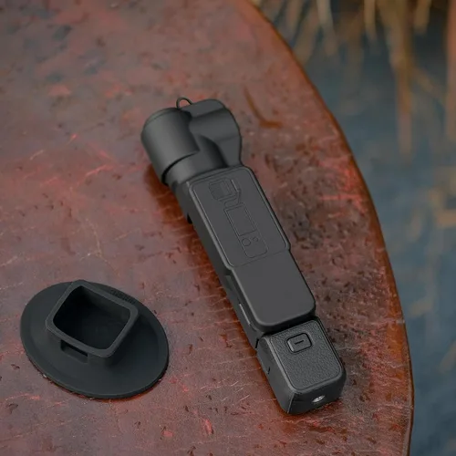 Vista 9 de Funda protectora para DJI Osmo Pocket 3 Creator Combo, Cubierta de cardán portátil con tapa de lente de cámara y protector de pantalla de vidrio