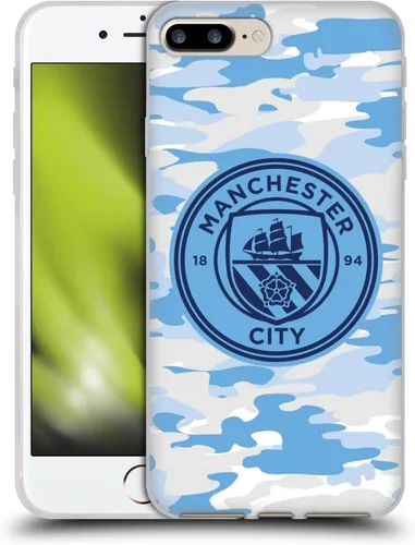 Vista 240 de Head Case Designs Funda de gel con licencia oficial del Manchester City Man City FC Blue Moon Badge Camou [protección de grado militar] compatible