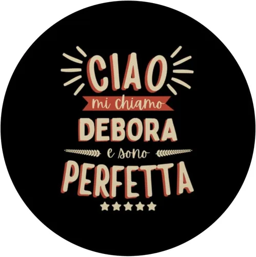 Vista 3 de Debora Idea Regalo Personalizzata Amica Nome Divertente PopSockets Standard PopGrip