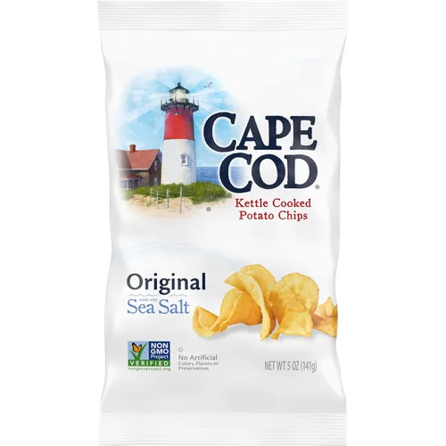 Vista 17 de Cape Cod Papas fritas, papas fritas cocidas en hervidor original, 8 onzas