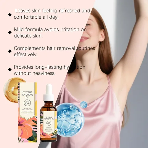 Vista 8 de Renovia Cyperus Rotundus Oil Aceite Cyperus Rotundus para depilación, aceite natural para detener el crecimiento del cabello, hidratación calmante