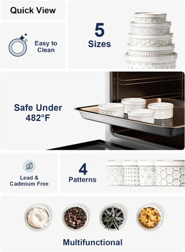 Vista 4 de LE TAUCI Ramekins 2 oz Oven Safe for Creme Brulee, Charcuterie Boards Bowls for Souffle, Small Sauce Bowl, Ceramic Baking Dishes - 3 inch, Set of 4