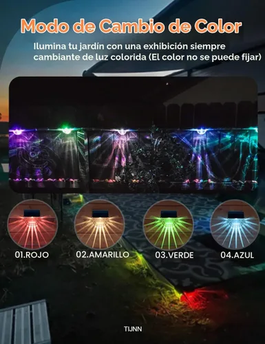 Vista 7 de Luces solares para exteriores, luces solares para valla LED 1