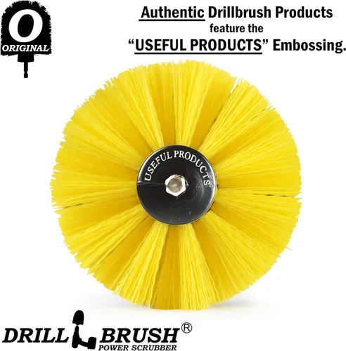 Vista 7 de Drill Brush Fregador eléctrico para taladro inalámbrico Multiuso Medio amarillo
