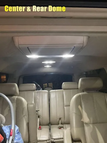 Vista 4 de Kit de luces LED interiores blancas de 14 piezas para Chevrolet Tahoe/Suburban, GMC Yukon 2007 2008 2009 2010 2011 2012 2013 2014 paquete