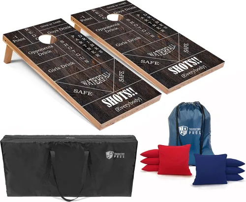 Vista 13 de Tailgating Pros Cornhole Board Set w/Bean Bags and Carrying Case - 4'x2' Corn Hole Toss - Tournament and Lightweight Options - Optional LED Lights