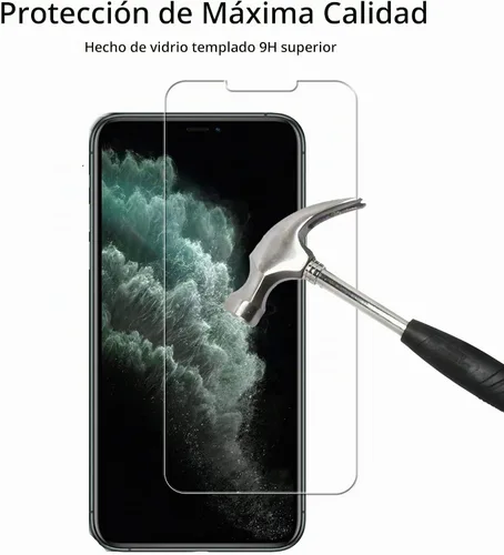 Vista 4 de Marco de fácil alineación diseñado para iPhone 11 Pro Max Protector de pantalla de vidrio templado 2-Pack Película protectora de lente de cámara