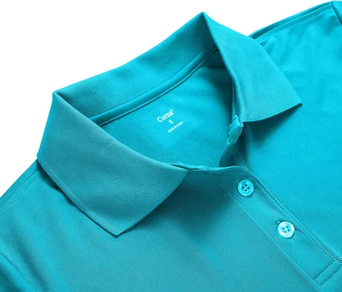 Vista 3 de MOHEEN Polo de golf de manga corta para mujer, de secado rápido, absorbe la humedad, rendimiento atlético