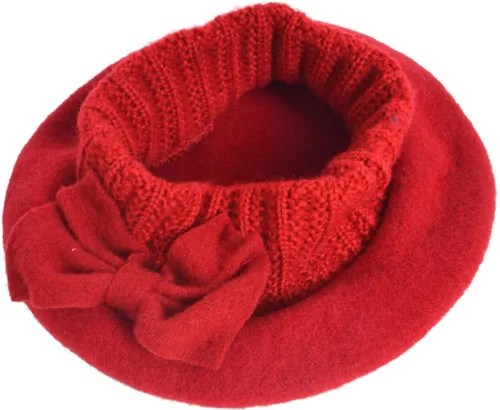 Vista 15 de VECRY - Gorro 100% de lana para mujer, boina de fieltro tipo campana, gorro de vestir para invierno