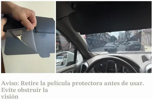 Vista 7 de Extensor de visera de automóvil, parasol para parabrisas y ventana lateral, extensor de parasol antirreflejo para el asiento delantero del conductor