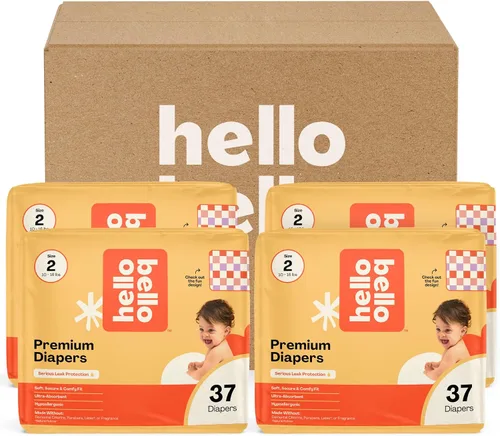 Vista 20 de Hello Bello Premium Pañales para bebé talla 1, 32 unidades de pañales desechables, extra absorbentes, hipoalergénicos con ajuste cómodo y seguro