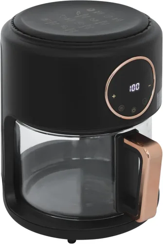 Vista 4 de Freidora de aire de vidrio 4.2L 1200W Tazón de freír transparente Freidora de aire visible de 360° Asado Pantalla digital Control de temperatura