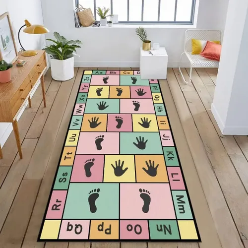 Vista 9 de Hopscotch - Alfombras de juego para niños, alfombra educativa del alfabeto ABC, sala de juegos, dormitorio, sala de estar, decoración de aprendizaje