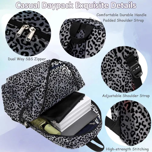 Vista 5 de Meisohua Mochila para niñas para escuela primaria y secundaria para niños, mochila de malla ligera para niñas, mochila casual para viajes, Negro