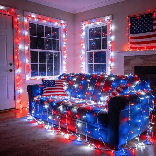 Vista 3 de Brizled Cadena de luces que cambian de color, 33 pies, 100 luces LED pasrel de Pascua con control remoto, cadena de luces RGB regulables, cable