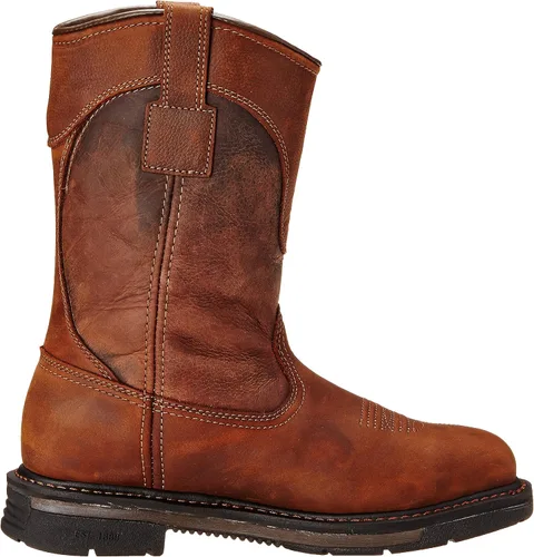 Vista 6 de Carhartt Wellington Cmp1218 - Botas de trabajo de cuero con punta cuadrada de seguridad para hombre, Marrón