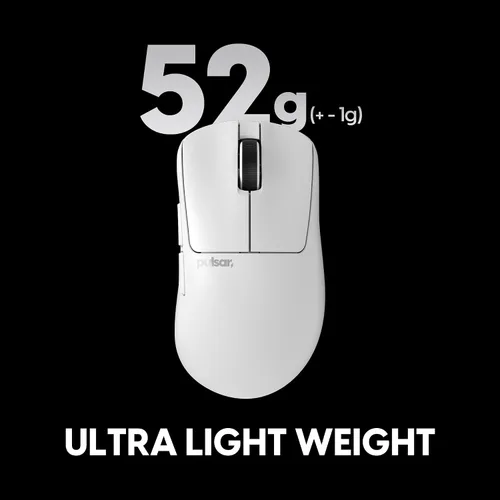 Vista 3 de Pulsar Gaming Gears Xlite v4 Mouse inalámbrico para juegos, mini, color Blanco