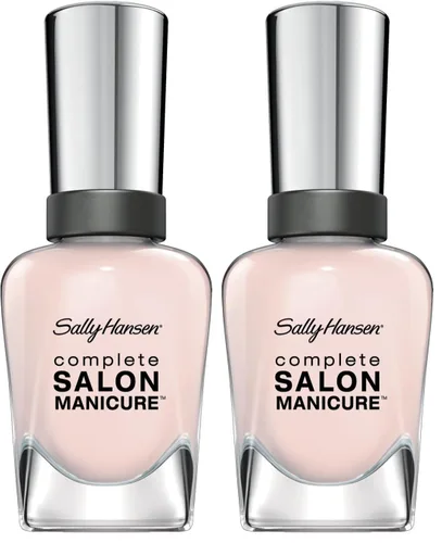 Vista 8 de Sally Hansen Esmalte de uñas de manicura de salón completo Color de uñas multibeneficio Fórmula fortalecedora de queratina 012 blancos perlados