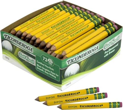 Vista 5 de Ticonderoga My First Tri-Write - Lápices de madera (36 unidades) Lápices de madera de golf (72 unidades)