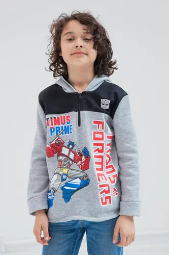 Vista 2 de Transformers Optimus Prime Bumblebee Megatron - Sudadera con capucha de media cremallera para niños pequeños a grandes