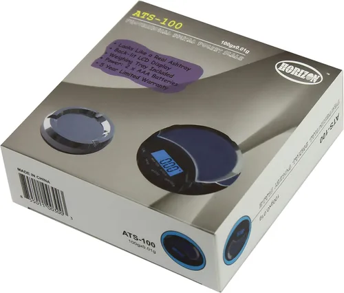 Vista 8 de Horizon Ats-100 - Báscula digital para cenicero, báscula de bolsillo de precisión, 3.53 oz por 0.00 oz