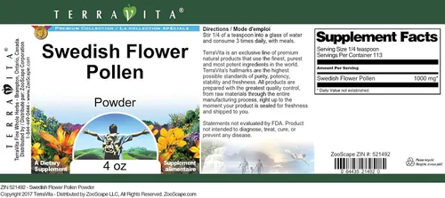 Vista 3 de Polvo de polen de flores suecas (4 oz, ZIN: 521492)