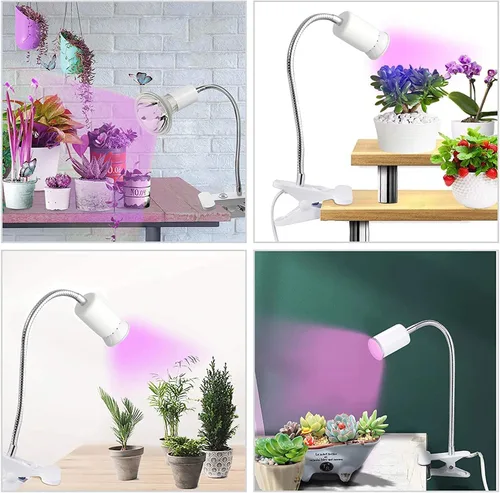 Vista 7 de Lámpara de calor para reptiles, 360 de cerámica E27/E26 Clip de luz con cable de 6.96 pies con interruptor regulable para lectura, cultivo