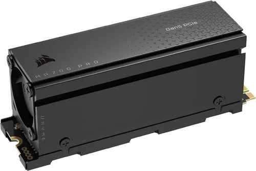 Vista 8 de Corsair MP700 PRO 1TB M.2 PCIe Gen5 x4 NVMe 2.0 SSD – M.2 2280 – Hasta 11,700MB/seg de lectura secuencial – NAND TLC de alta densidad – Negro