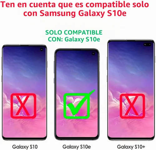 Vista 3 de Funda para Samsung Galaxy S10E, Bisbkrar Phone Case [grado militar] 3 en 1 resistente a prueba de golpes, resistente cubierta de parachoques
