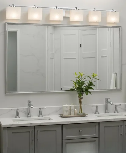 Vista 4 de Justice Design Group Lighting FSN-8446-55-WEVE-CROM Era - Barra de baño, cromo pulido