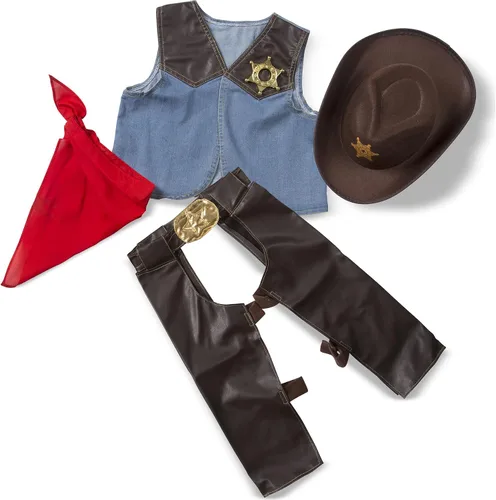 Vista 3 de Melissa & Doug Cowboy Paquete de juego de rol con 1 tema compatible con M&D Scratch Fun Mini Pad (04273) Blanco