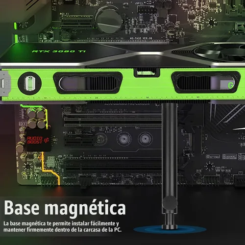 Vista 6 de Soporte Alto para GPU - Soporte Ajustable Resistente Anti-Hundimiento para GPU y Base de Soporte para Tarjeta Gráfica, Altura 4.53"-8.27