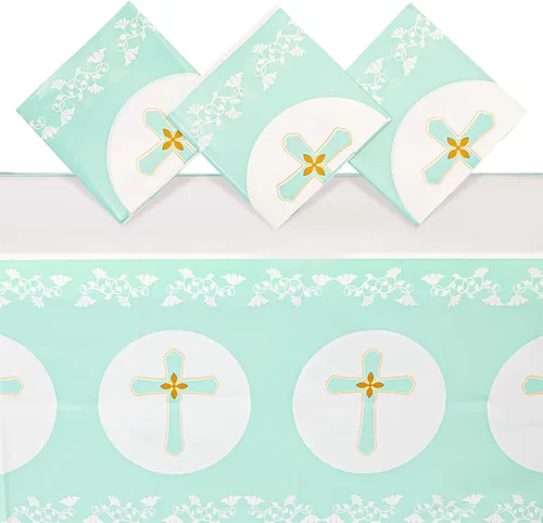 Vista 22 de Paquete de 3 manteles florales de plástico para suministros de fiesta de primer cumpleaños de bebé niña (54 x 108 pulgadas)