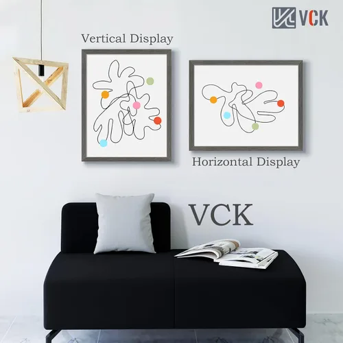 Vista 268 de VCK Marcos para póster de madera maciza de 22.375 x 34 pulgadas, marco de fotos A1 negro con montaje en pared, paquete de 3